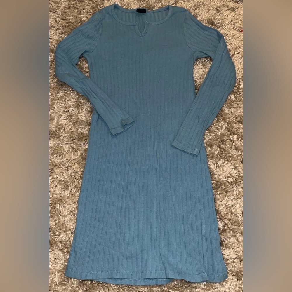 Art Class Long Sleeve Blue Knit Dress Size 10/12